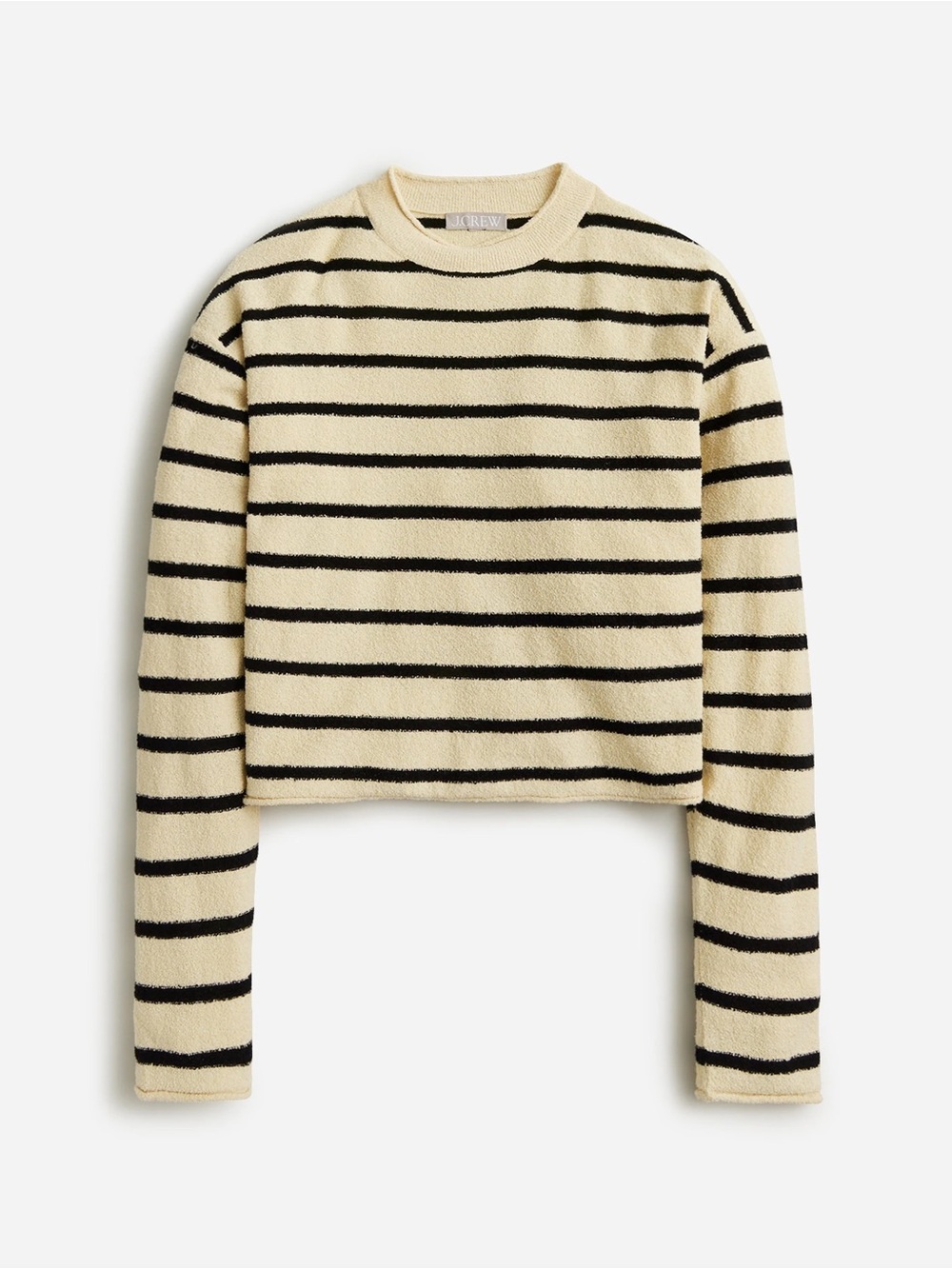 Cropped Bouclé Rollneck Sweater